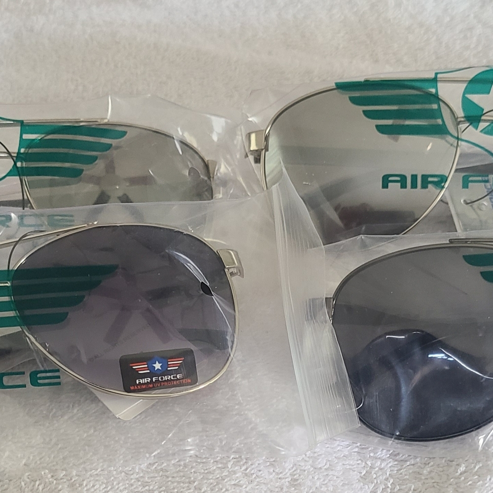 Air Force Aviator Sunglasses - Silver Frame